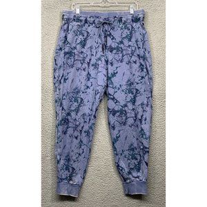 Women’s Joy Lab Sweatpants XL Blue Marble Print Pockets Adjustable Waist NWT NEW